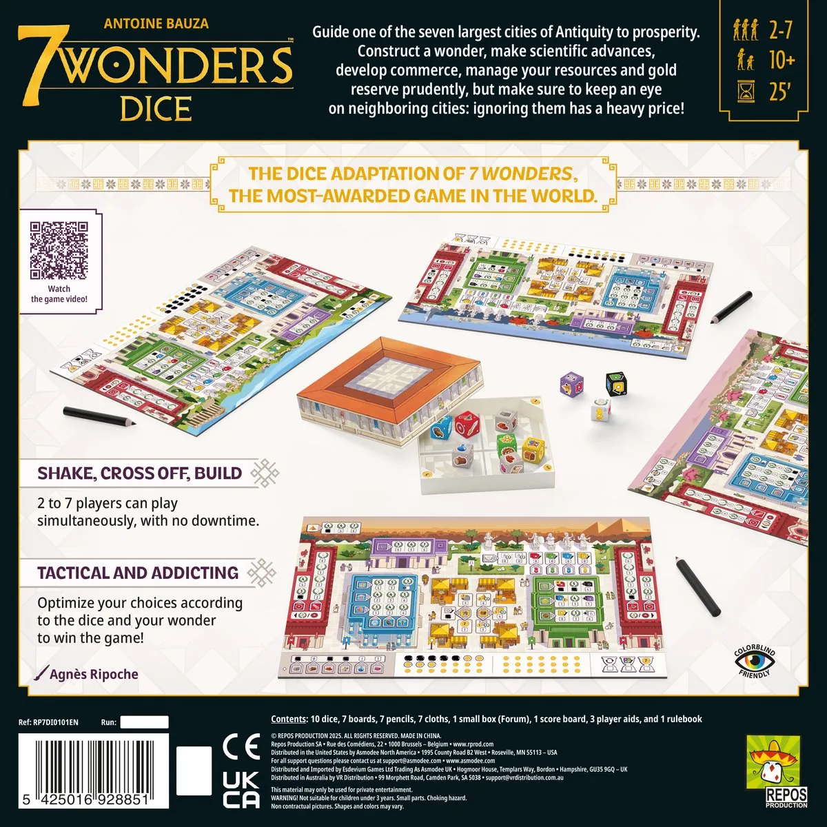 Asmodee 7 Wonders Dice Bordspel - 2-7 Spelers