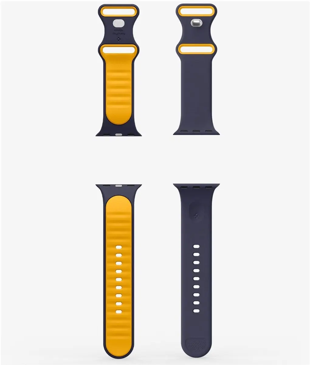 Spigen Nano Pop Bandje Apple Watch 42-49mm - Blauw/Geel