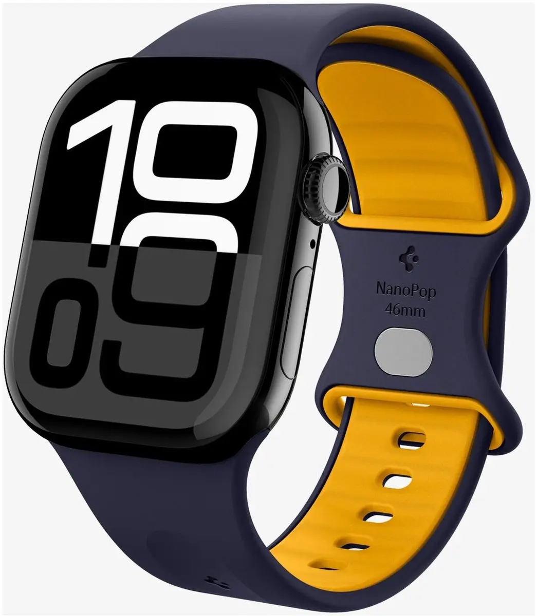 Spigen Nano Pop Bandje Apple Watch 42-49mm - Blauw/Geel