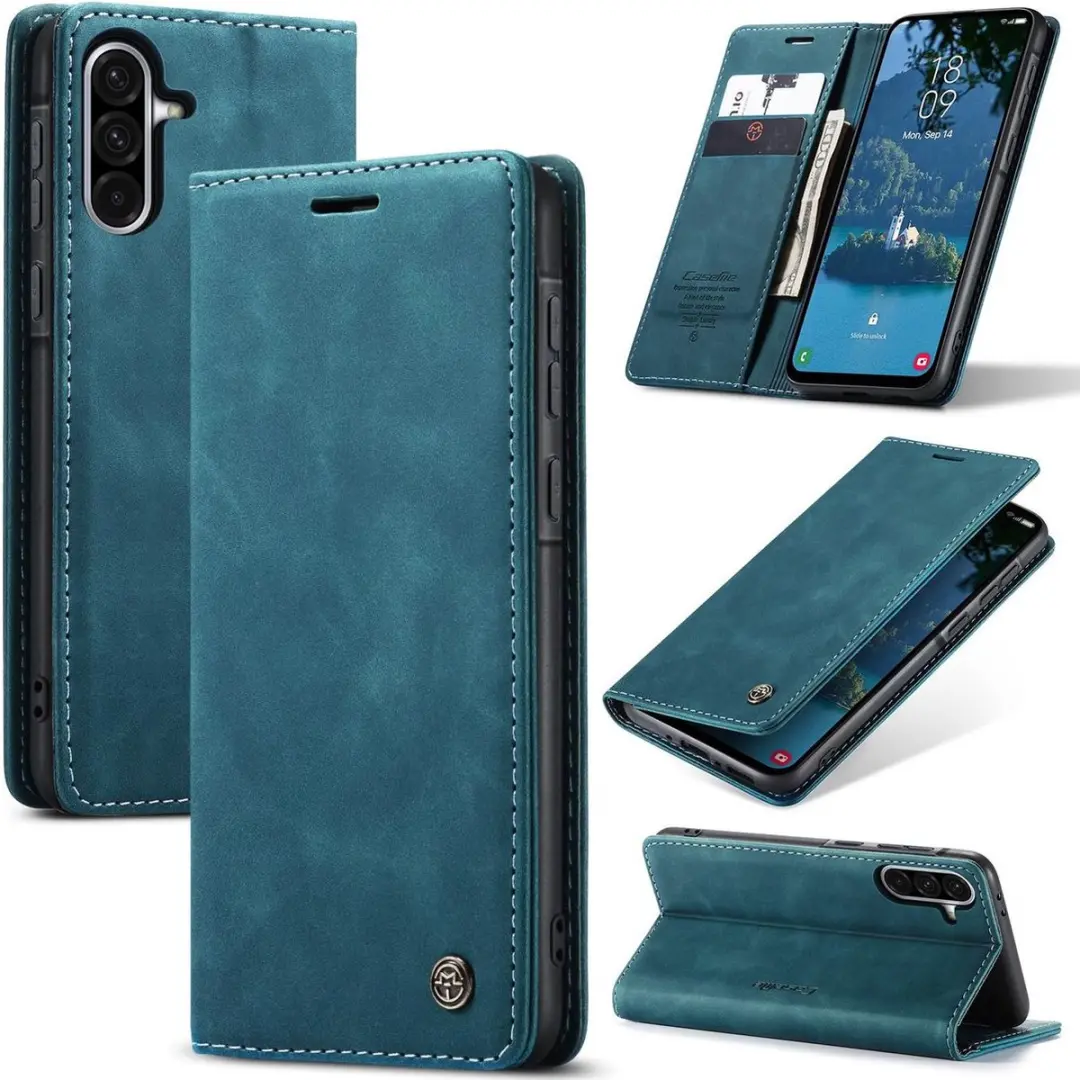 Caseme 013 Bookcase Portemonneehoesje Samsung Galaxy A56 - Blauw