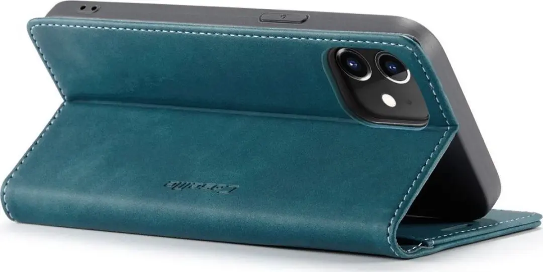 Caseme Book Case Leer iPhone 15 - Blauw