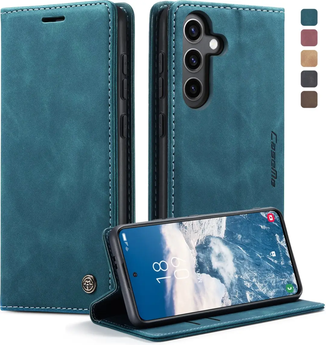 Caseme Telefoonhoesje Samsung Galaxy S25 Ultra Wallet Book - Blauw