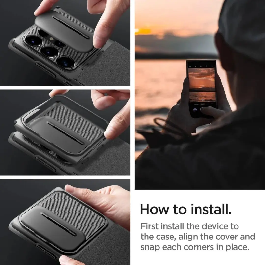 Spigen Optik Armor Samsung Galaxy S24 Ultra 12133 - Zwart