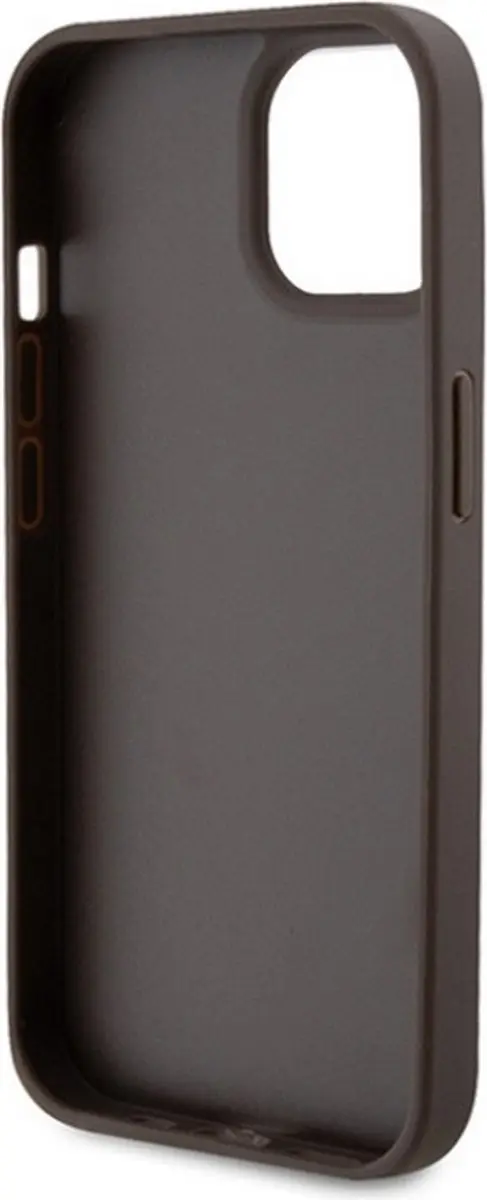 GUESS 4G Triangle Crossbody Hoesje - iPhone 15 Plus - Bruin