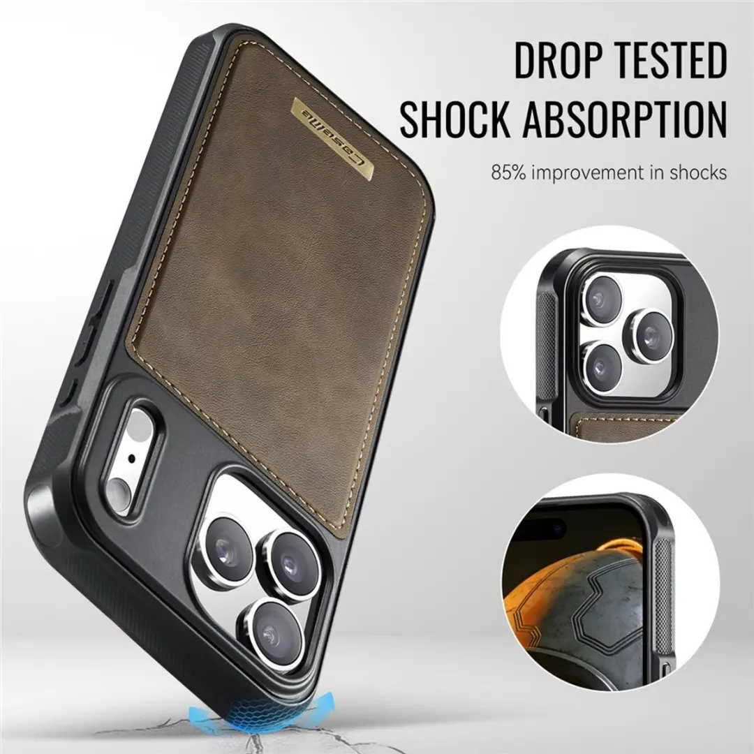 CaseMe C69 Leather Back Cover iPhone 17 Pro - MagSafe - Bruin