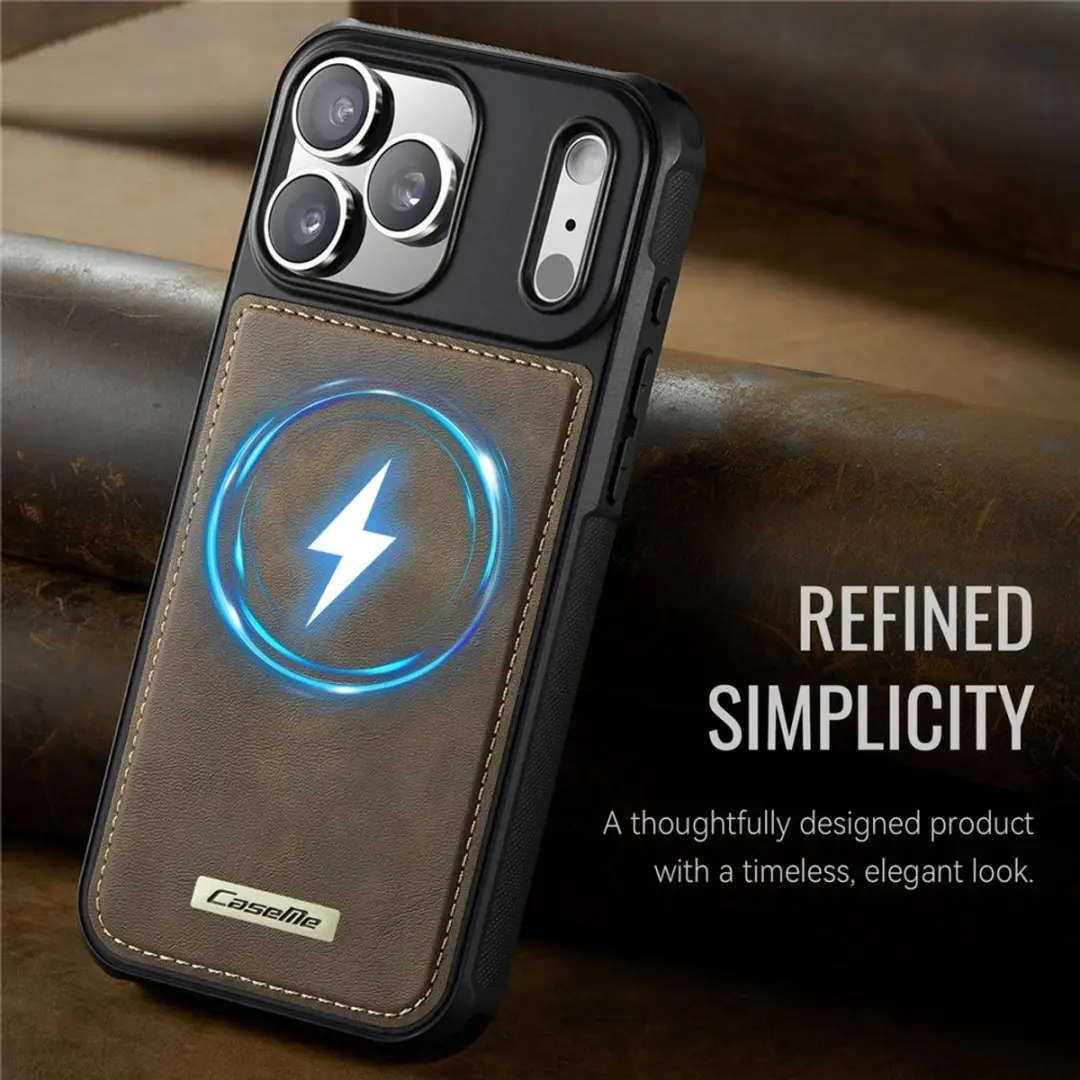 CaseMe C69 Leather Back Cover iPhone 17 Pro - MagSafe - Bruin