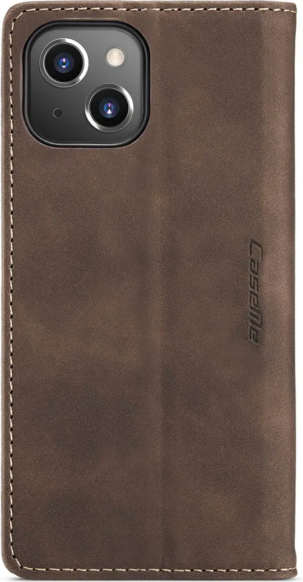 Caseme Retro Wallet Case CSM-39240 - iPhone 15 - 2 Pasjes - Coffee