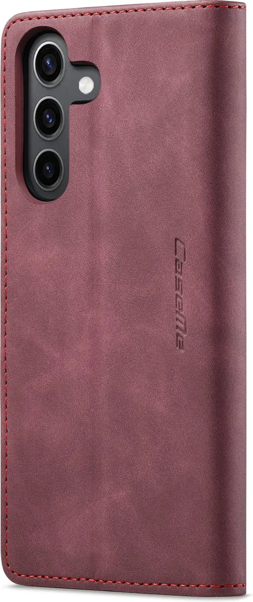 Caseme Telefoonhoesje Samsung Galaxy S24 Wallet Book - Rood