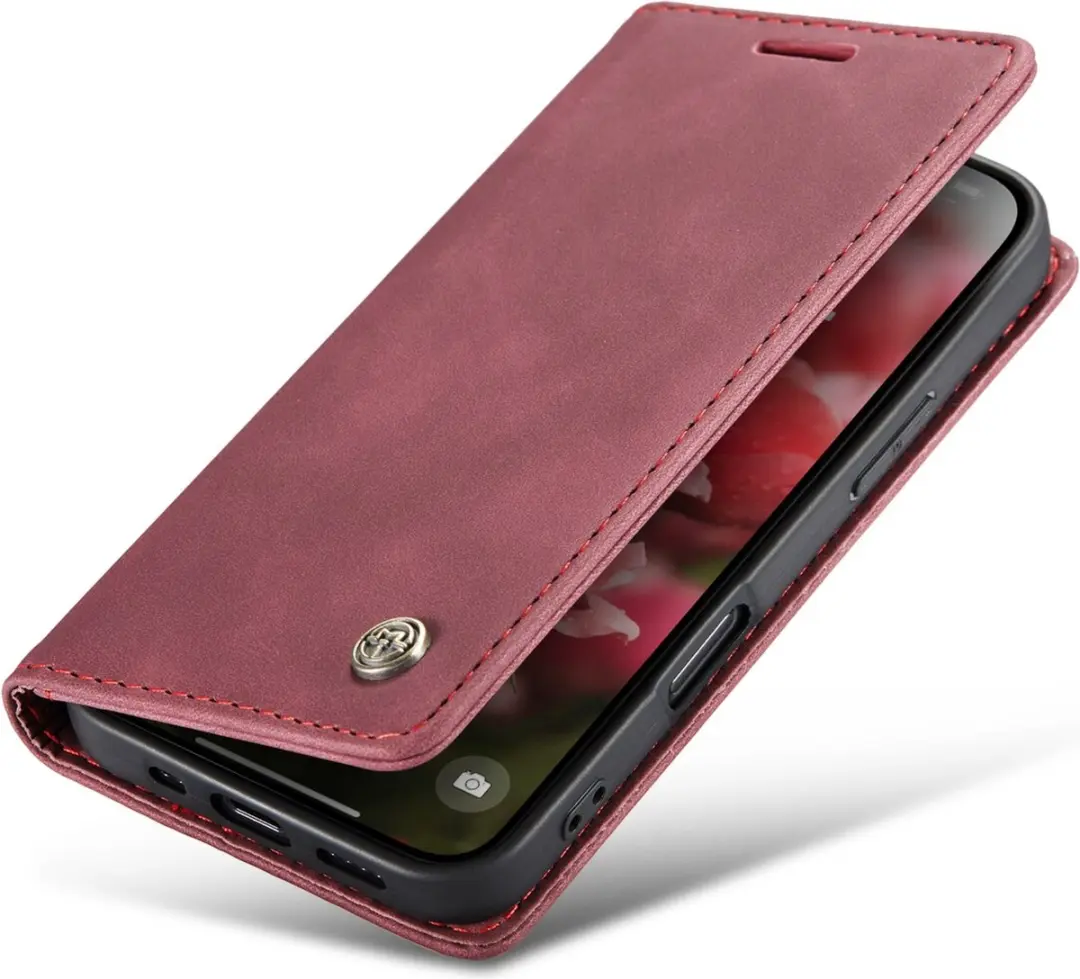 Caseme Hoesje iPhone 16 Plus - 2 Kaartvakken Rood