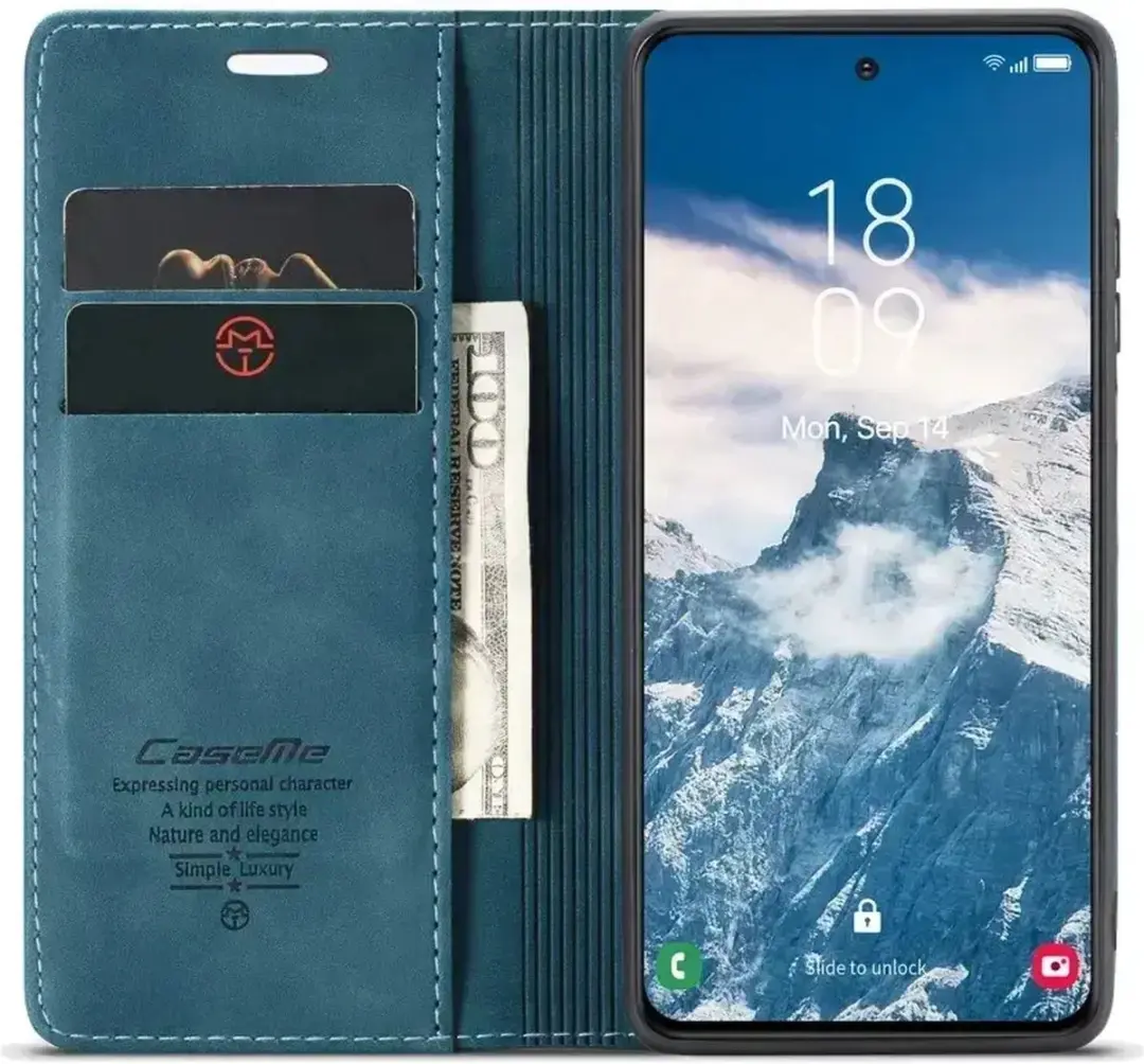 Caseme Book Case Samsung Galaxy S25 Plus - Blauw