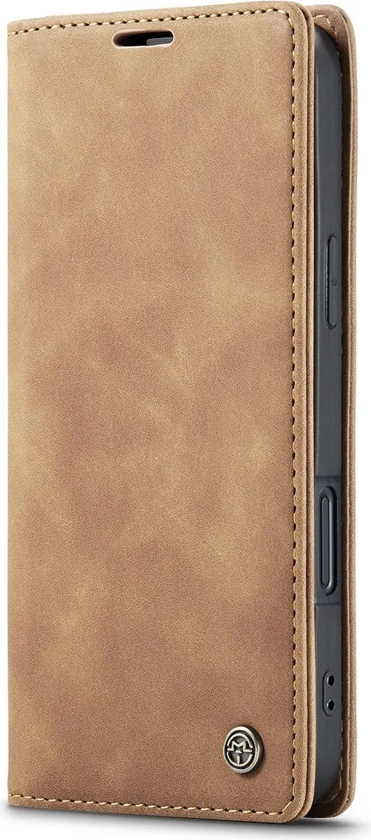 CaseMe iPhone 16 Pro Max Wallet Book Case - Licht Bruin