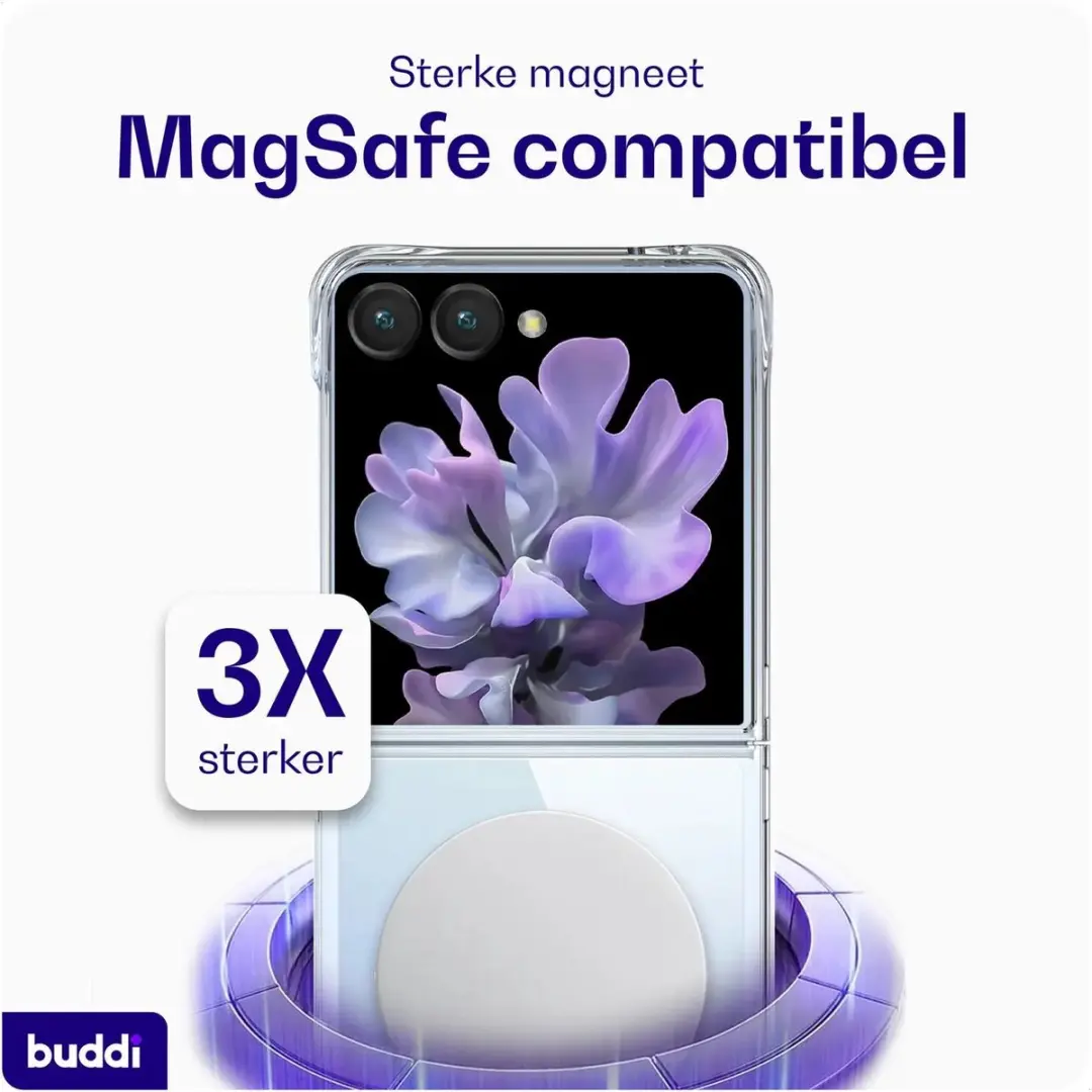 Buddi Core Hoesje Samsung Galaxy Z Flip8 - MagSafe - Transparant