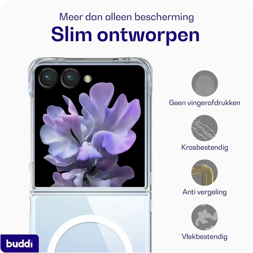 Buddi Core Hoesje Samsung Galaxy Z Flip8 - MagSafe - Transparant