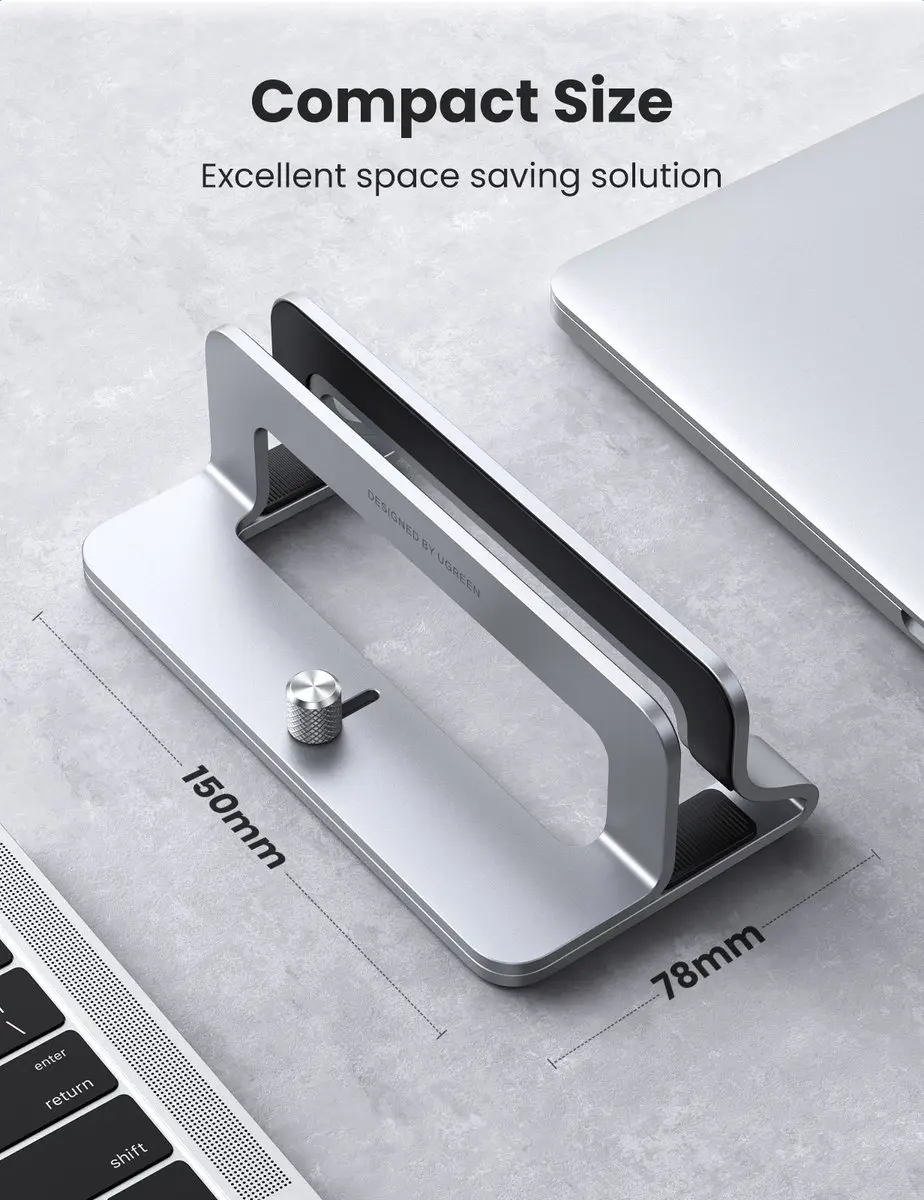 Ugreen LP258 Verticale Standhouder - MacBook/Tablet - Zilver