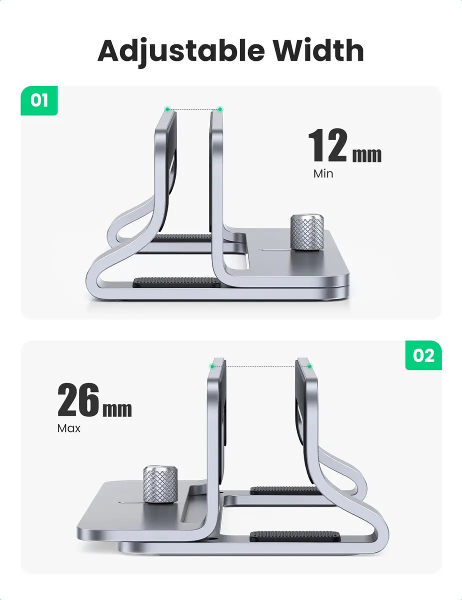 Ugreen LP258 Verticale Standhouder - MacBook/Tablet - Zilver
