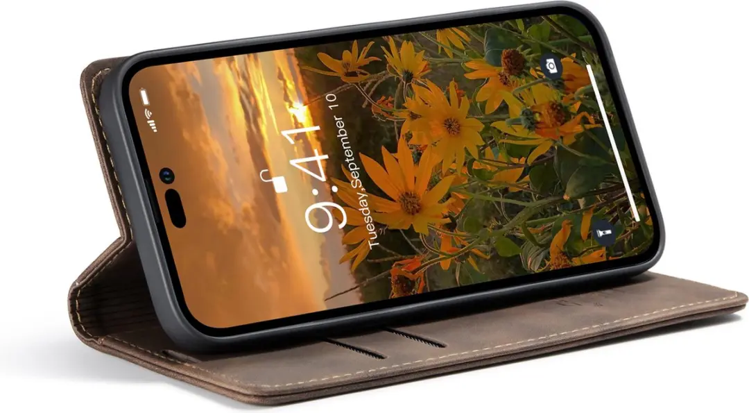 Caseme Retro Wallet Case CSM-39255 - iPhone 15 Pro Max - Coffee