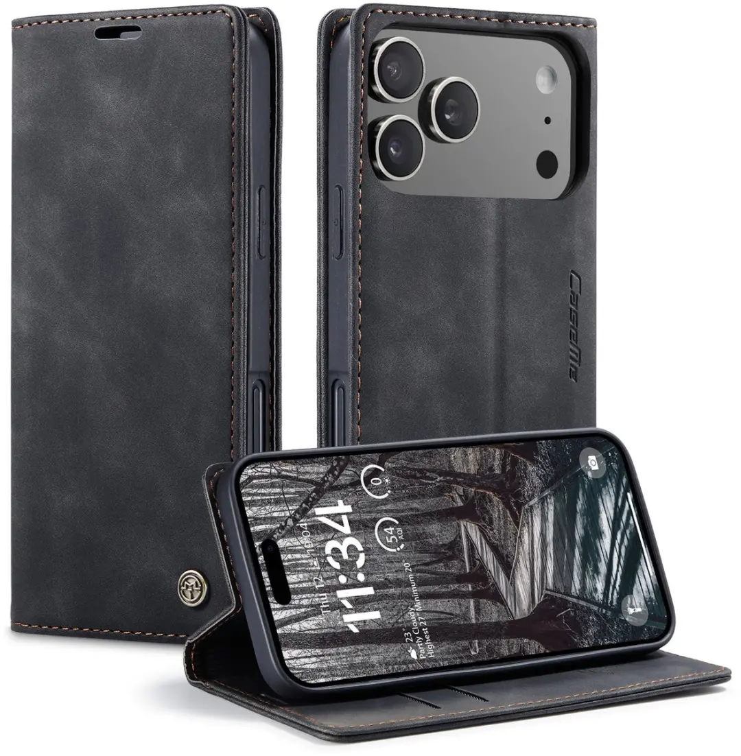 Caseme Telefoonhoesje iPhone 17 Pro Max Wallet - 2 Pasjes - Zwart