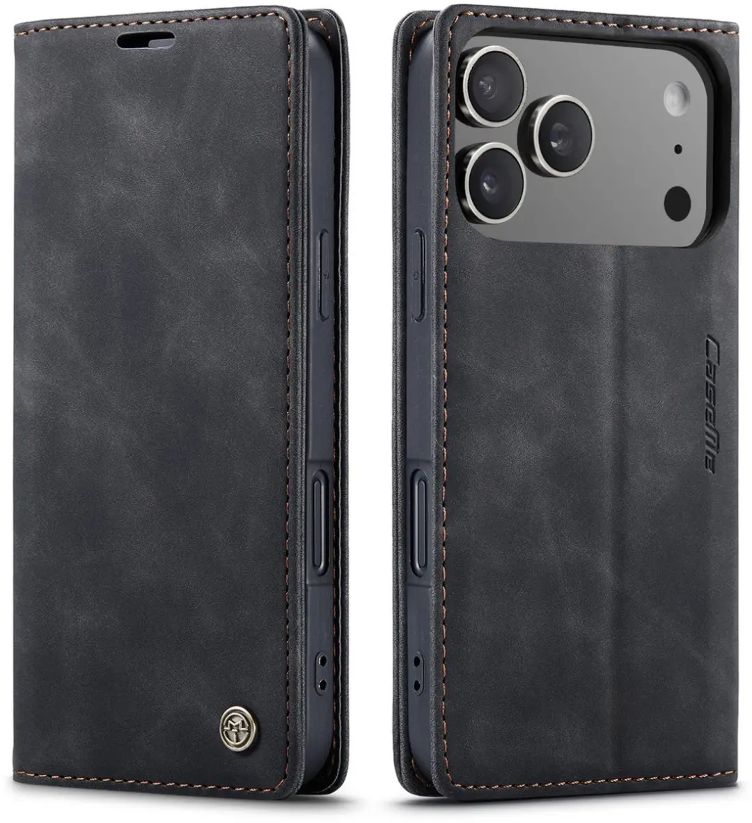 Caseme Telefoonhoesje iPhone 17 Pro Max Wallet - 2 Pasjes - Zwart