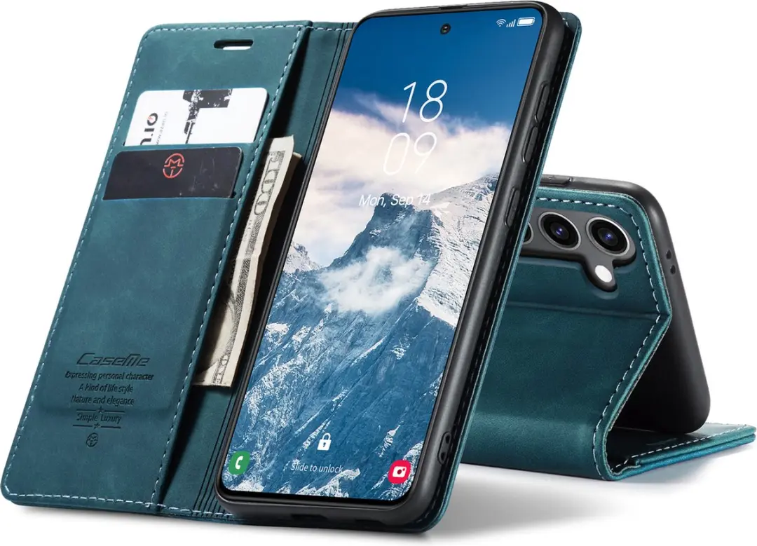 Caseme Wallet Book Case Samsung Galaxy S25 Plus - Blauw