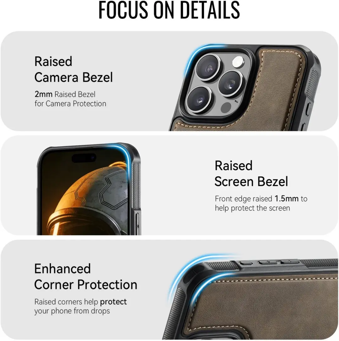 CaseMe C69 Hoesje iPhone 16 Pro Max - MagSafe Bruin