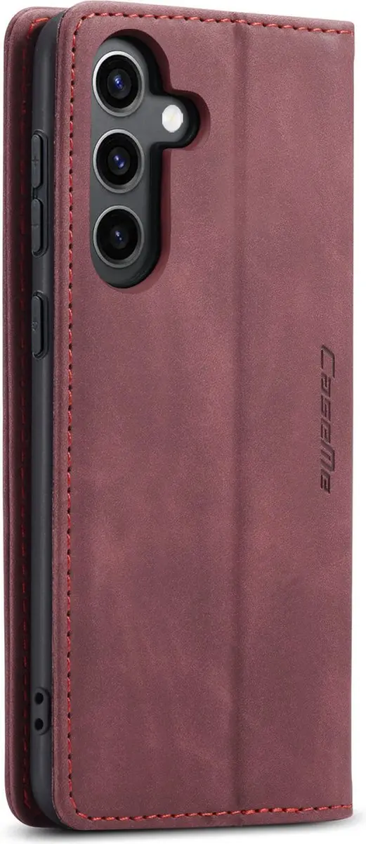 Caseme Telefoonhoesje Samsung Galaxy S25 Ultra Wallet Book - Rood