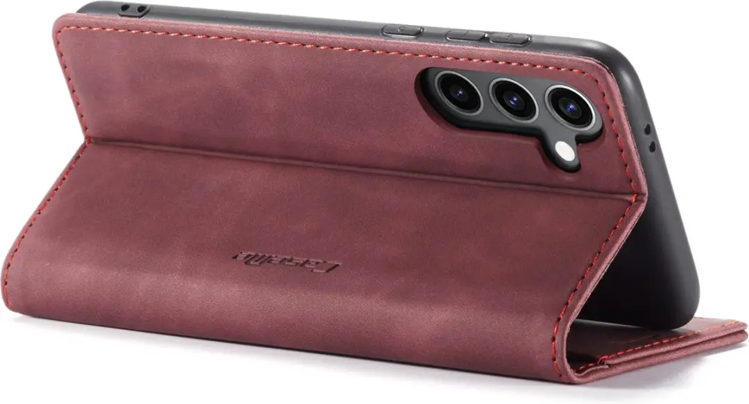 Caseme Telefoonhoesje Samsung Galaxy S25 Ultra Wallet Book - Rood