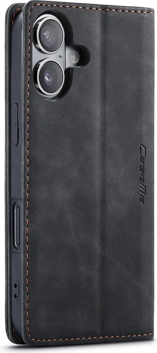 CaseMe iPhone 16 Plus Wallet Book Hoesje - Zwart