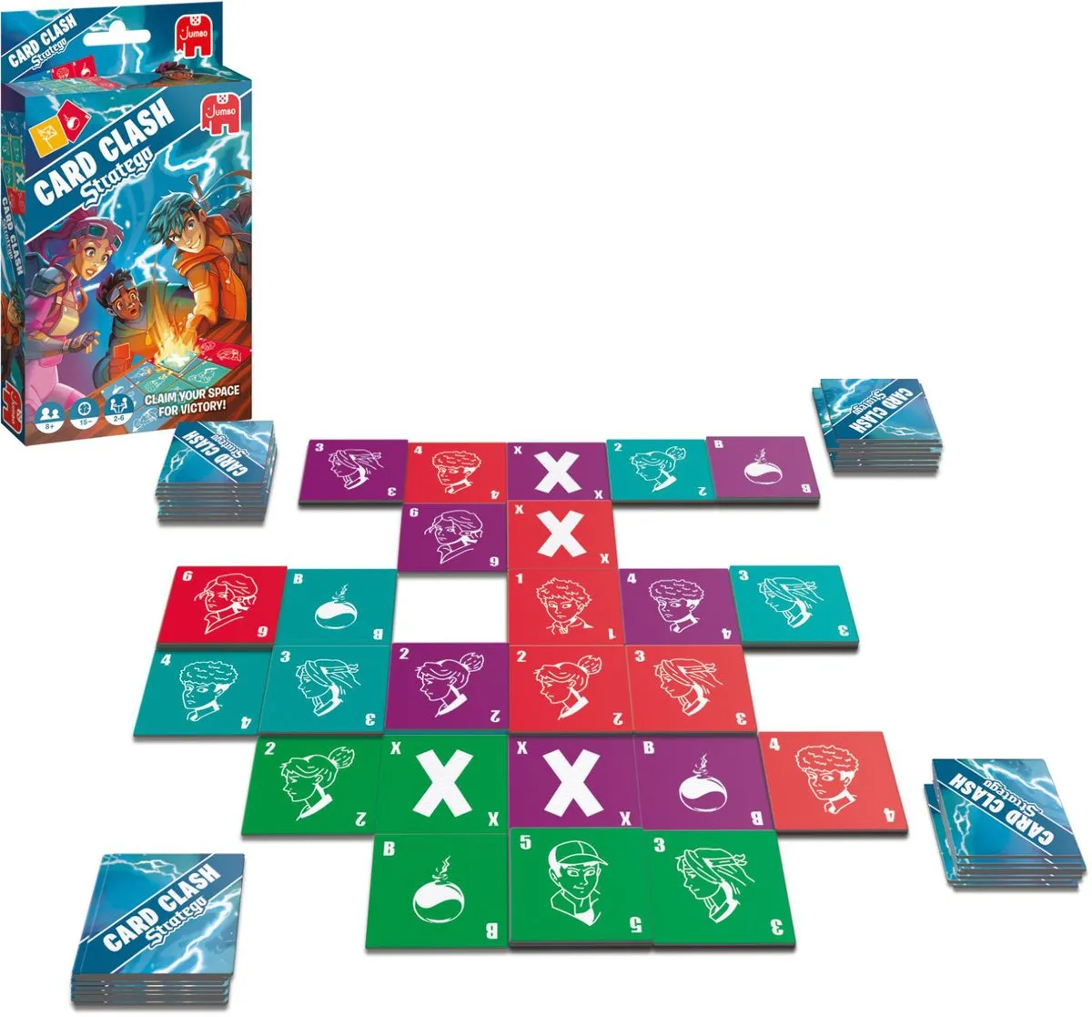 Jumbo Stratego Card Clash Kaartspel - 2-6 Spelers