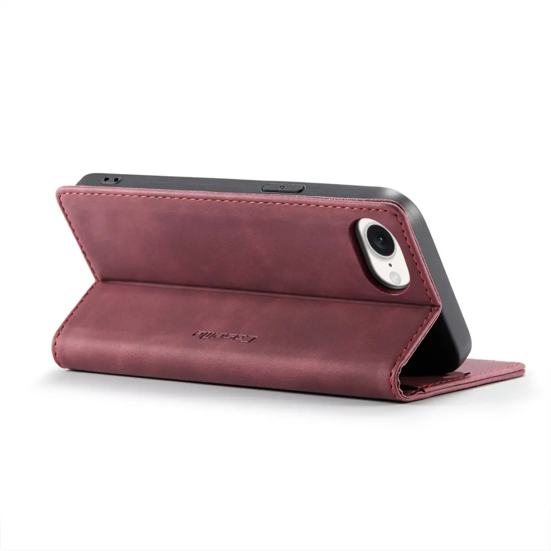 Caseme Telefoonhoesje iPhone 16E Wallet Book - Rood - afbeelding 6 van 6