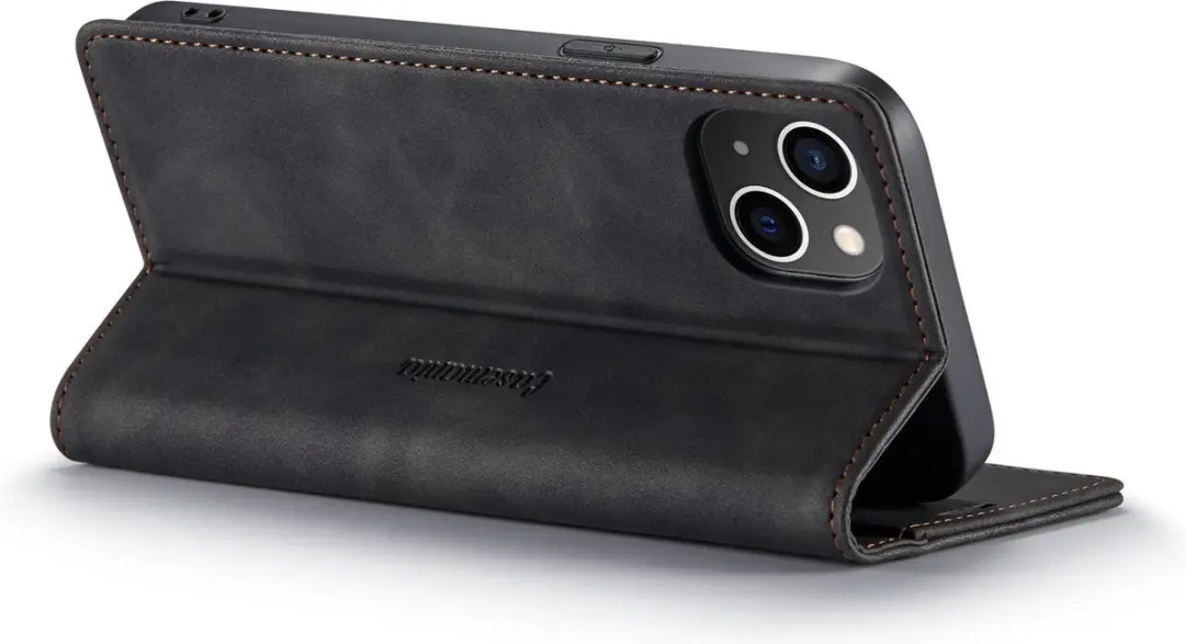 CaseMe iPhone 15 Plus Wallet Book Hoesje - Zwart - afbeelding 6 van 6