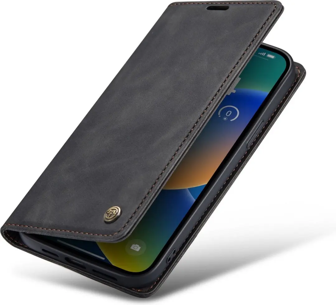 CaseMe iPhone 15 Plus Wallet Book Hoesje - Zwart