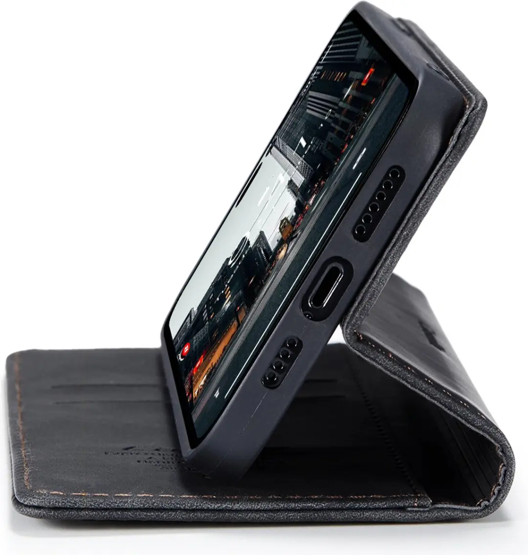 CaseMe iPhone 15 Wallet Book Hoesje - Zwart