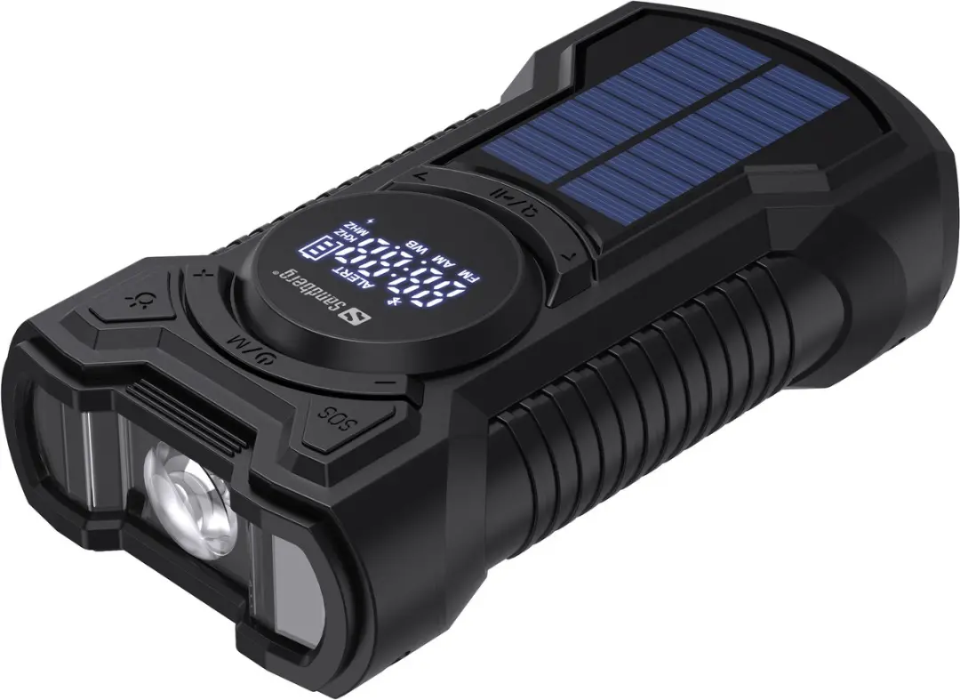Sandberg Survivor Radio All-in-1 421-03 - 5.000mAh - Noodradio met zonnepaneel - Zwart