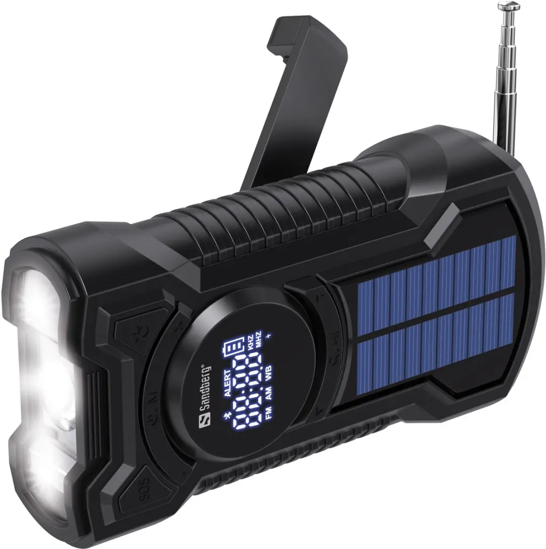 Sandberg Survivor Radio All-in-1 421-03 - 5.000mAh - Noodradio met zonnepaneel - Zwart