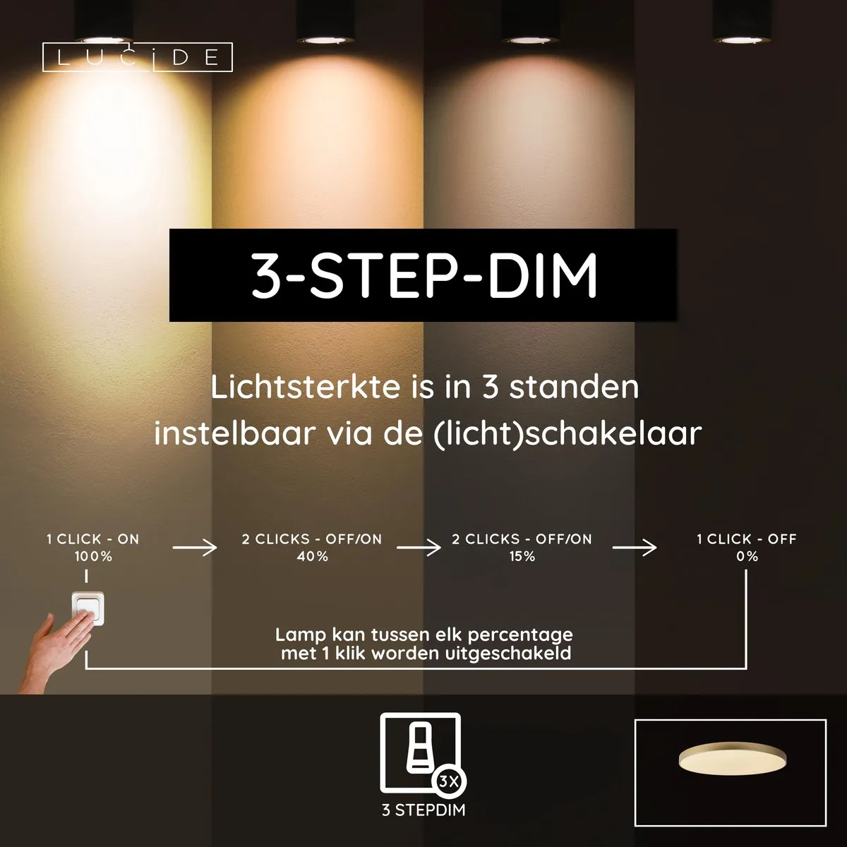 Lucide UNAR Plafondlamp Ø80cm - Mat Goud/Messing