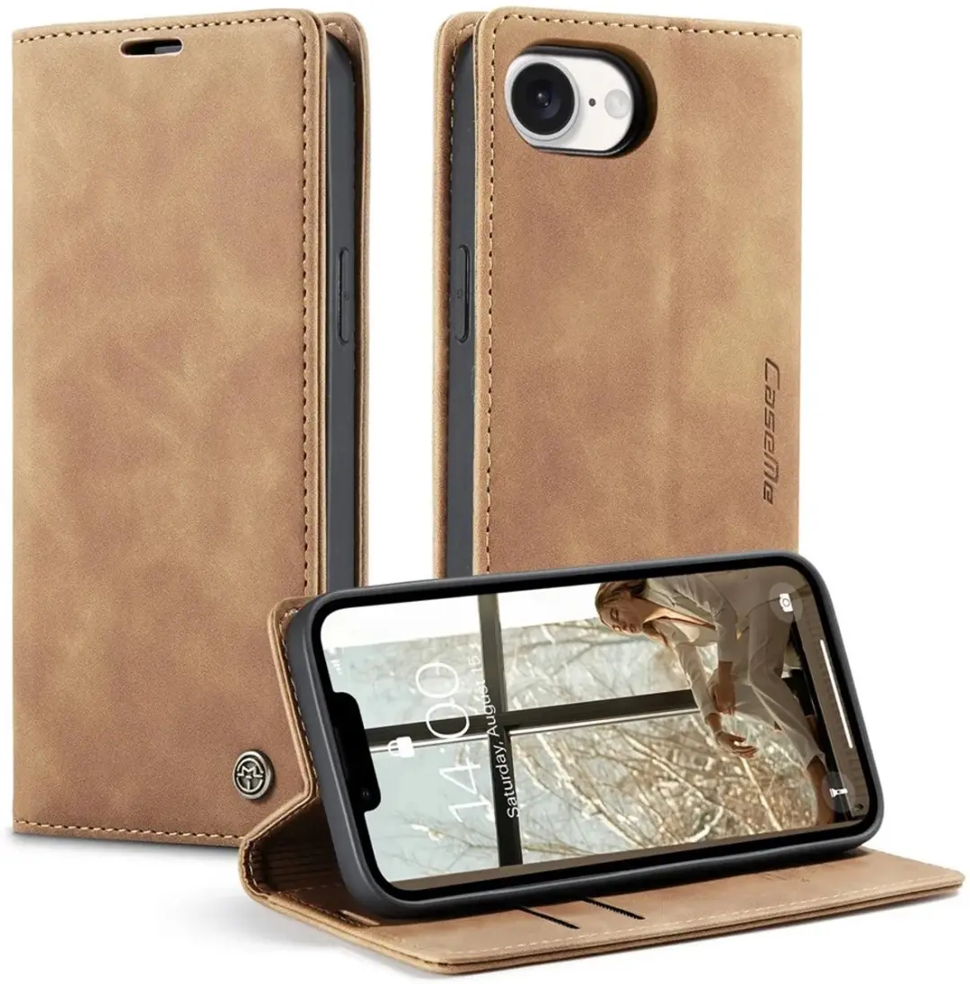 Caseme Retro Texture Book Wallet Hoesje iPhone 16e