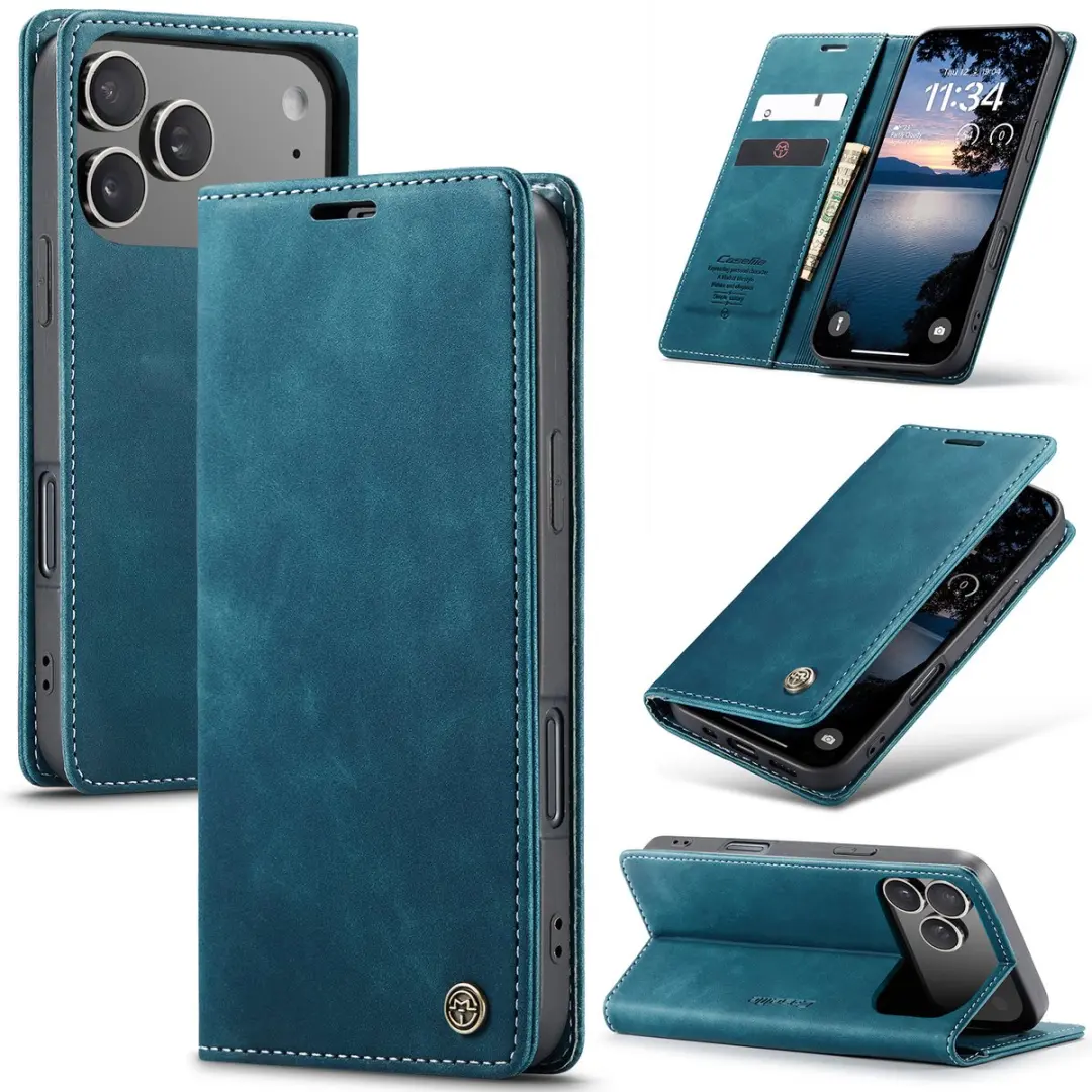 Caseme Telefoonhoesje iPhone 17 Pro Wallet Blauw