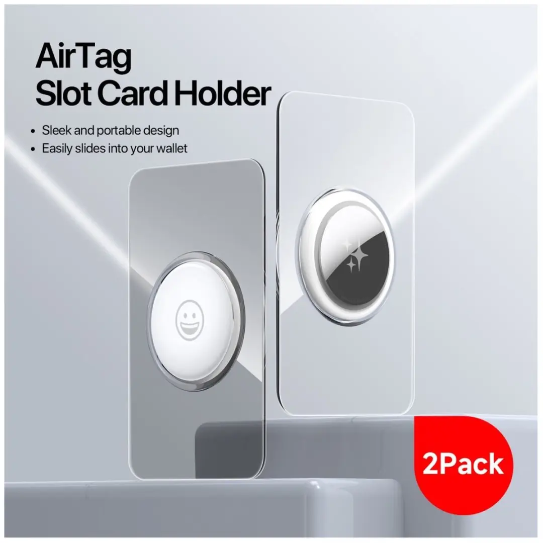 Dux Ducis Kaarthouder AirTag Hoesje - Transparant (2-Pack)