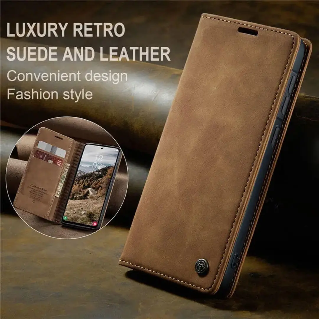 Caseme 013 Hoesje Samsung Galaxy A57 - Book Case - Bruin