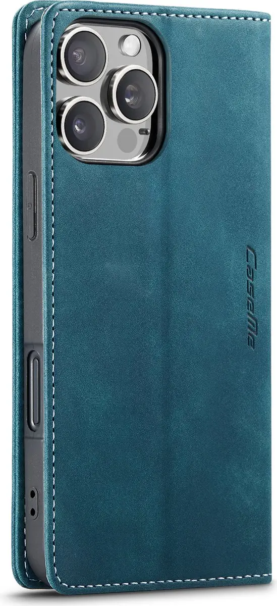 CaseMe iPhone 16 Pro Wallet Bookhoesje - Blauw