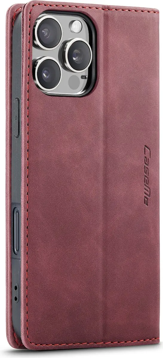 Caseme Wallet Book Case iPhone 16 Pro Max - Rood