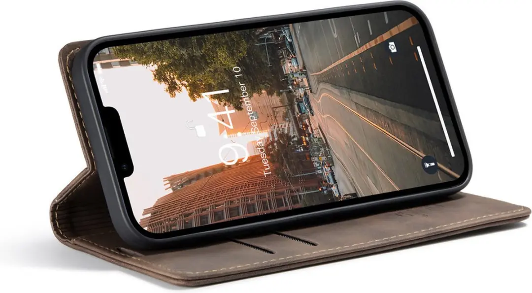 Caseme Bookcase iPhone 15 Pro - Bruin