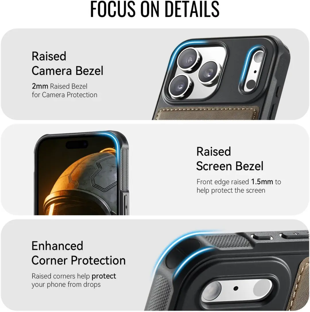 CaseMe C69 Hoesje iPhone 17 Pro Max - MagSafe Bruin