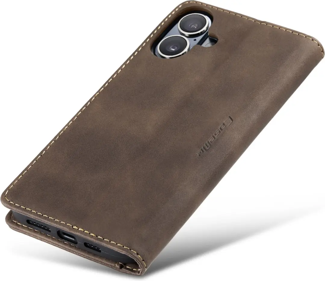 Caseme Hoesje iPhone 16 Plus - 2 Kaartvakken Coffee