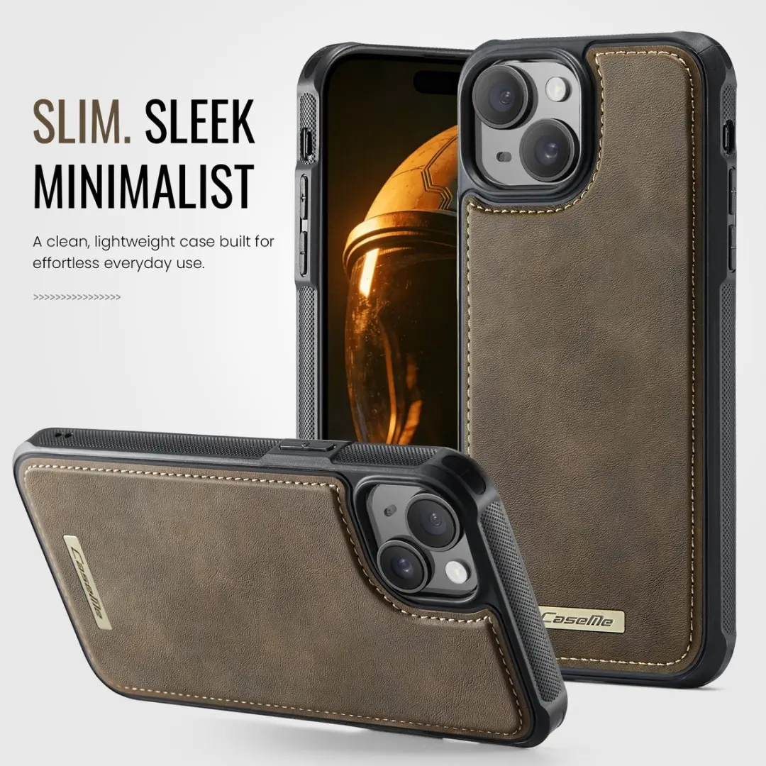 Caseme C69 Leather Back Cover iPhone 13 - MagSafe - Bruin