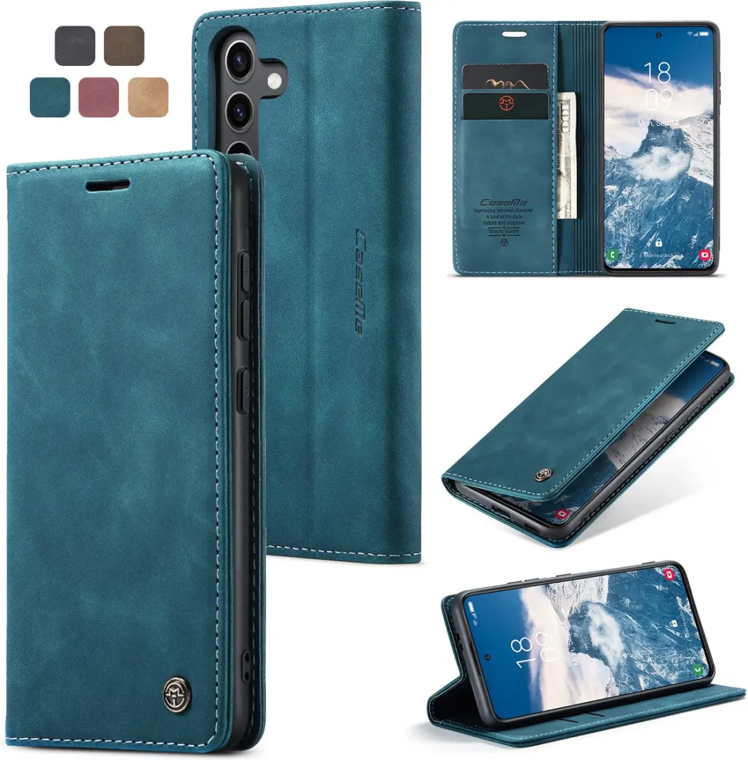 Caseme Wallet Book Hoesje Samsung Galaxy S25 - Blauw