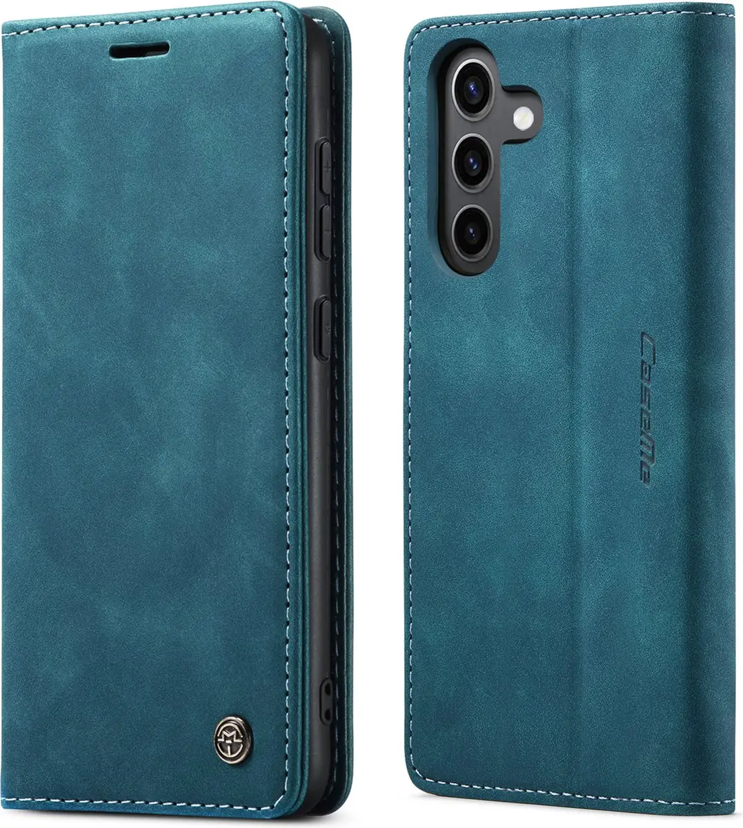 Caseme Wallet Book Hoesje Samsung Galaxy S25 - Blauw