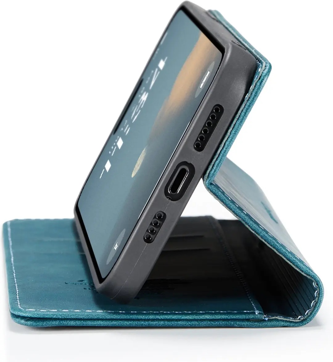 CaseMe iPhone 16 Pro Max Wallet Book Case - Blauw