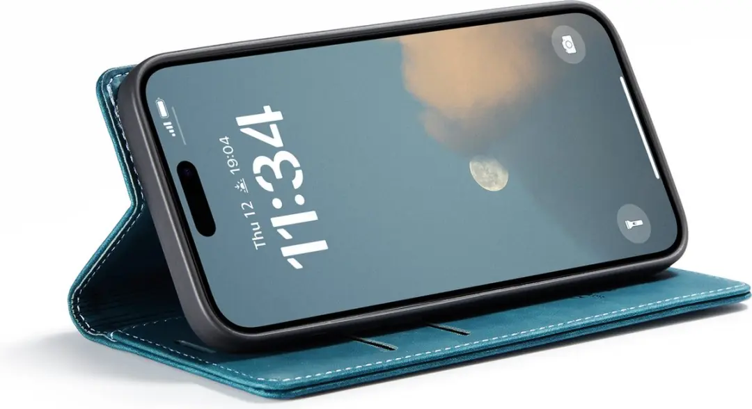 CaseMe iPhone 16 Pro Max Wallet Book Case - Blauw