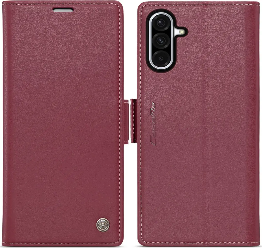 Caseme Wallet Book Case Samsung Galaxy A56 - Rood - 3 Pasjes - afbeelding 6 van 6